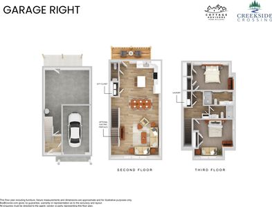 2 bedroom with storage space Plan, Creekside Crossing