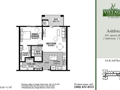 Ashford Plan, Village Cooperative of Billings (Active Adults 62+)