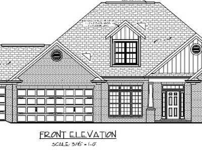 Cary 3 with 3 Car Front Entry Garage Plan, Madison Branch
