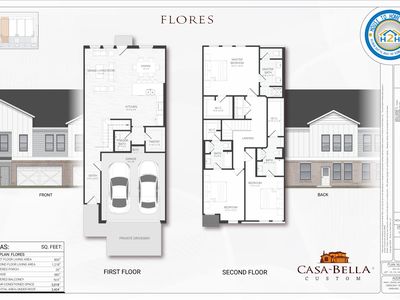 Flores Plan, Crescent Heights Luxury Townhomes