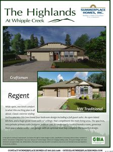 Regent Plan, The Highlands at Whipple Creek