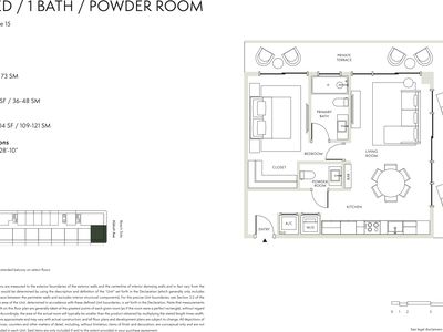 Residence 15 Plan, Ella Miami Beach