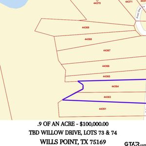 Property at Willow Drive Lots 73 #&-74, Wills Pt, TX
