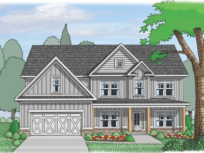 (GA)The Wilmington | Front Entry Plan, Woodland Hills