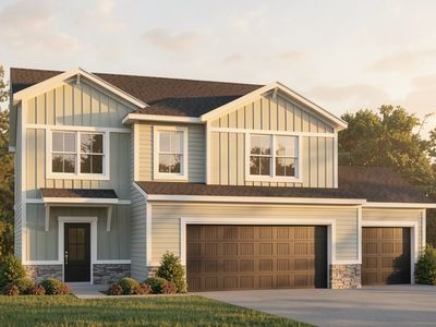 Cumberland Farmhouse w/ 3-Car Plan, Pebble Wood