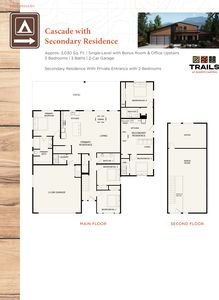 Cascade with Secondary Residence Plan, Trails at Shurtz Canyon
