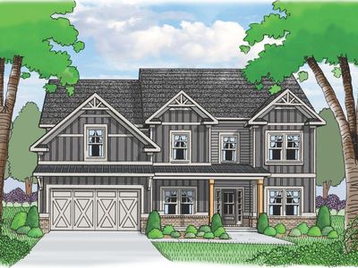 (GA)The Grayson | Front Entry Plan, Woodland Hills