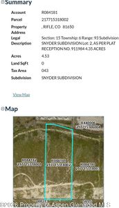 Property at Snyder Subdivision, Rifle, CO