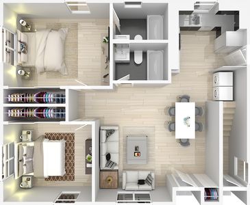 2Bd-2Ba Fourplex Plan, The Palmeras Estates