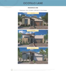 Residence 1 Plan, Ocotillo Lane