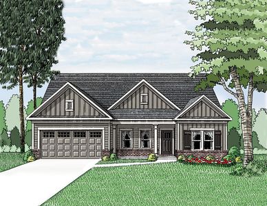 (GA)The Everett | Front Entry Plan, Harmony Farms
